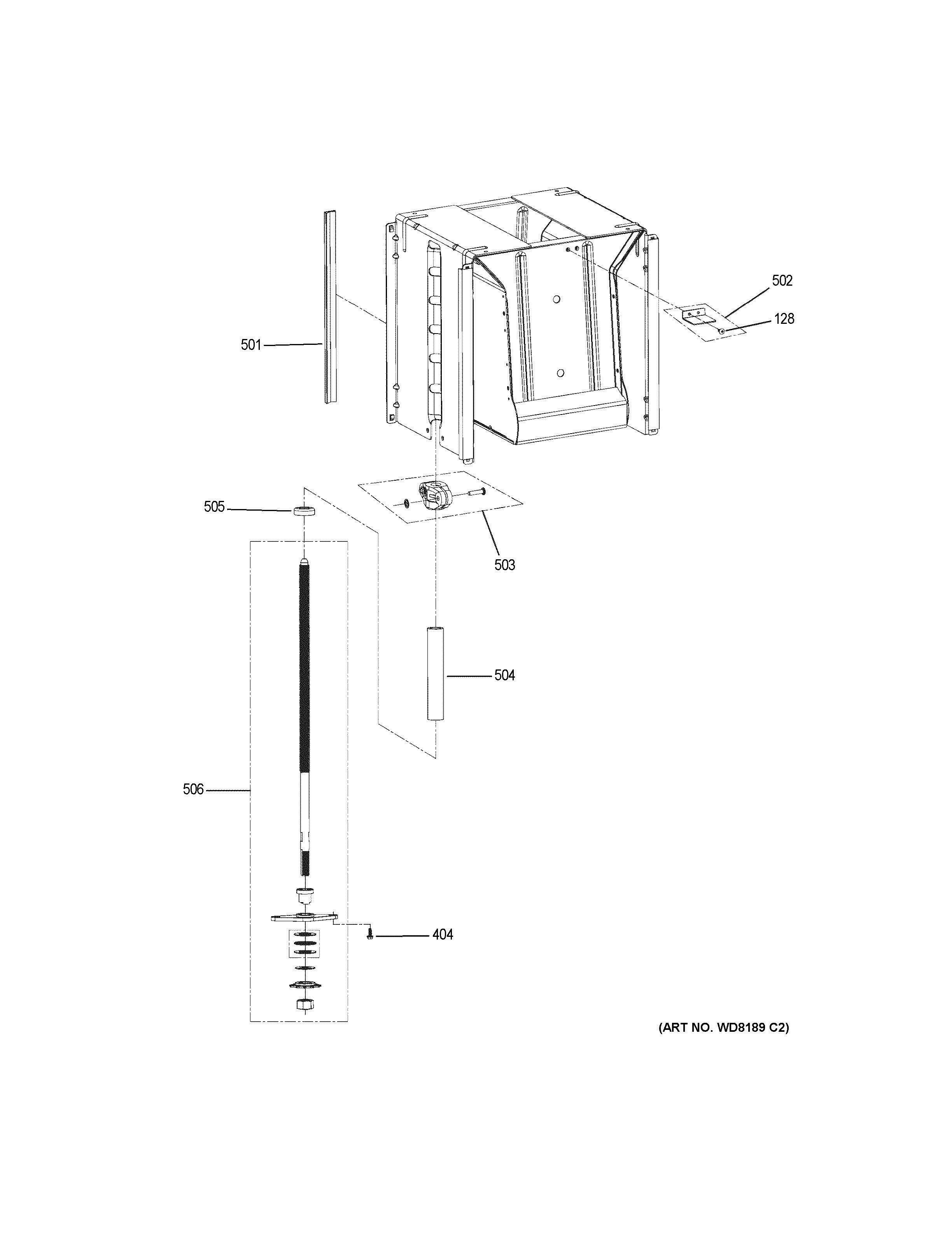 POWERSCREW RAM PARTS Diagram and Parts List for UCG1600LBB  General Electric Trash Compactor