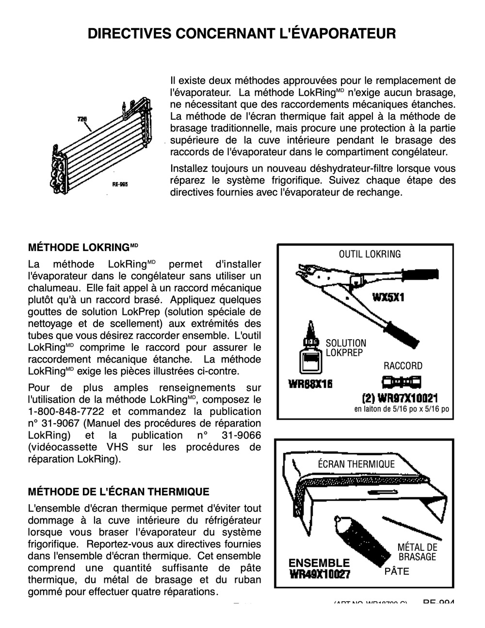 Evaporator And Freezer Control Assembly Diagram and Parts List for ZDT800SIFII  General Electric Refrigerator