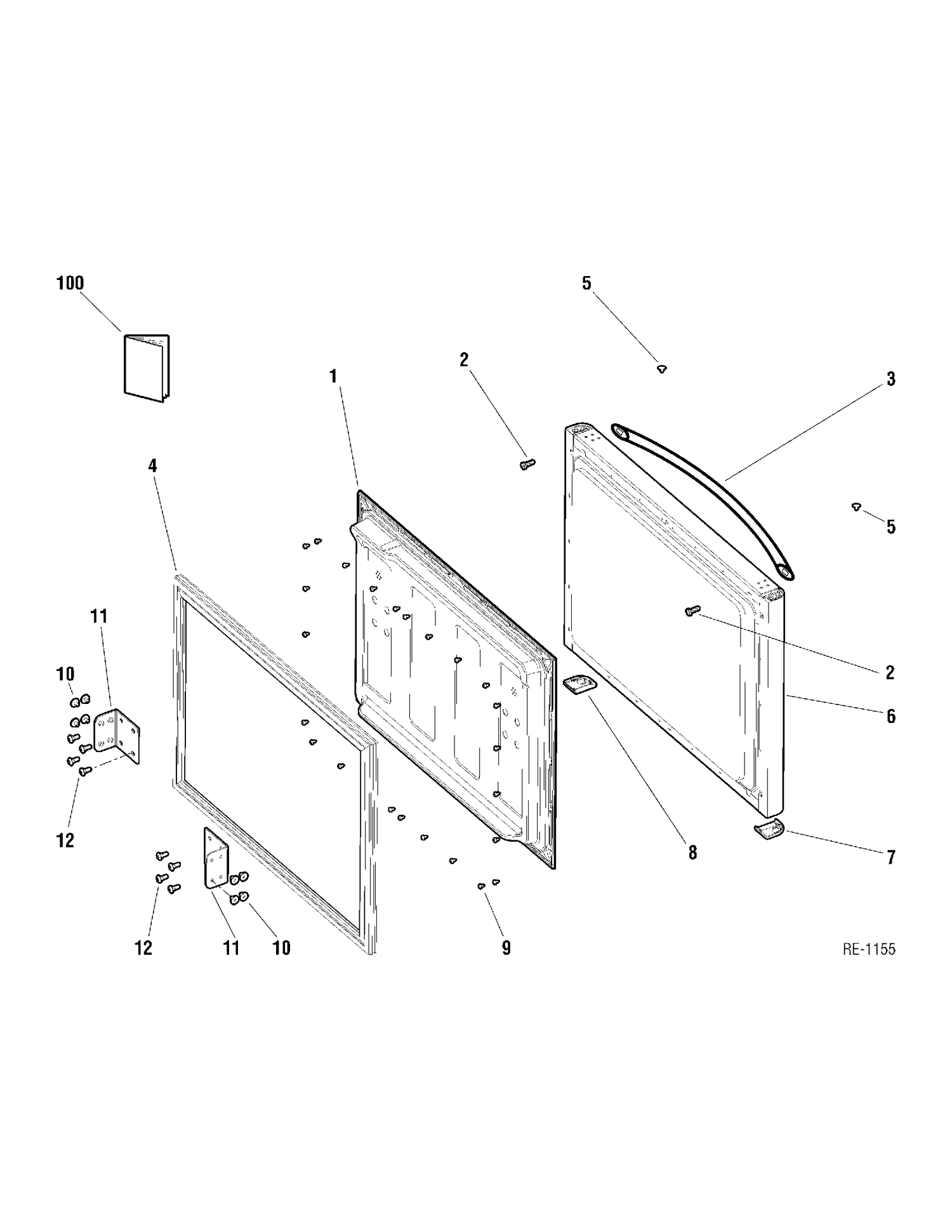 FREEZER DRAWER Diagram and Parts List for 3220-00LA0S00  General Electric Refrigerator