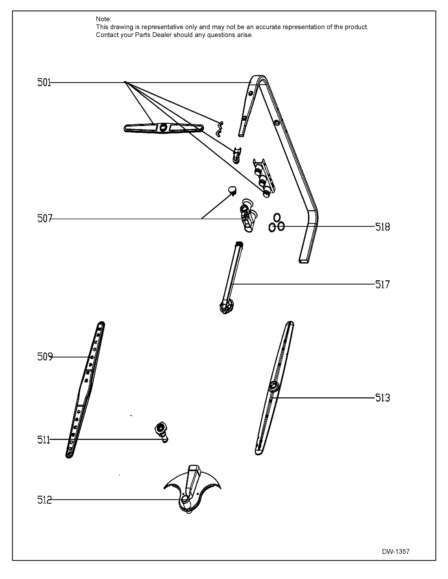 WASH ARM ASM Diagram and Parts List for GBF630SML0ES  General Electric Dishwasher
