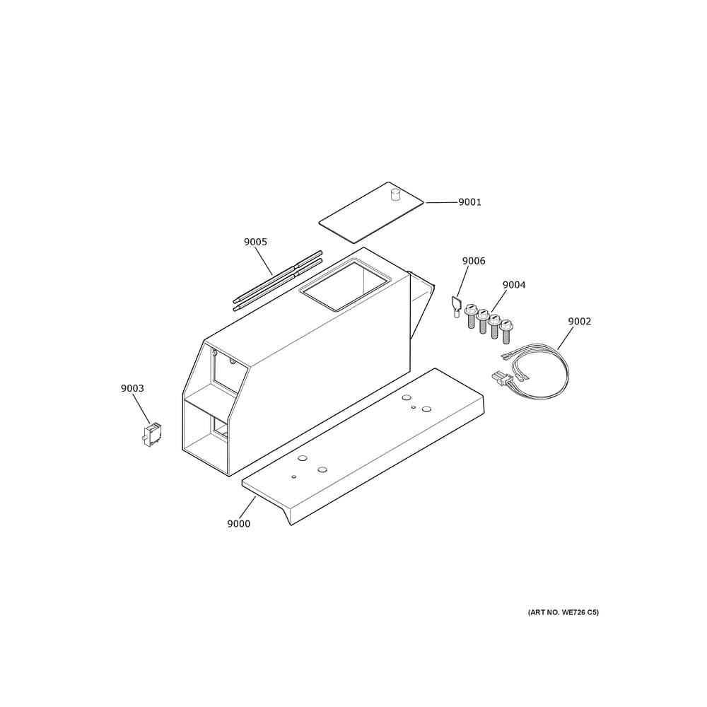 Coin Housing Kit Diagram and Parts List for VTA56CHKT  General Electric Washer