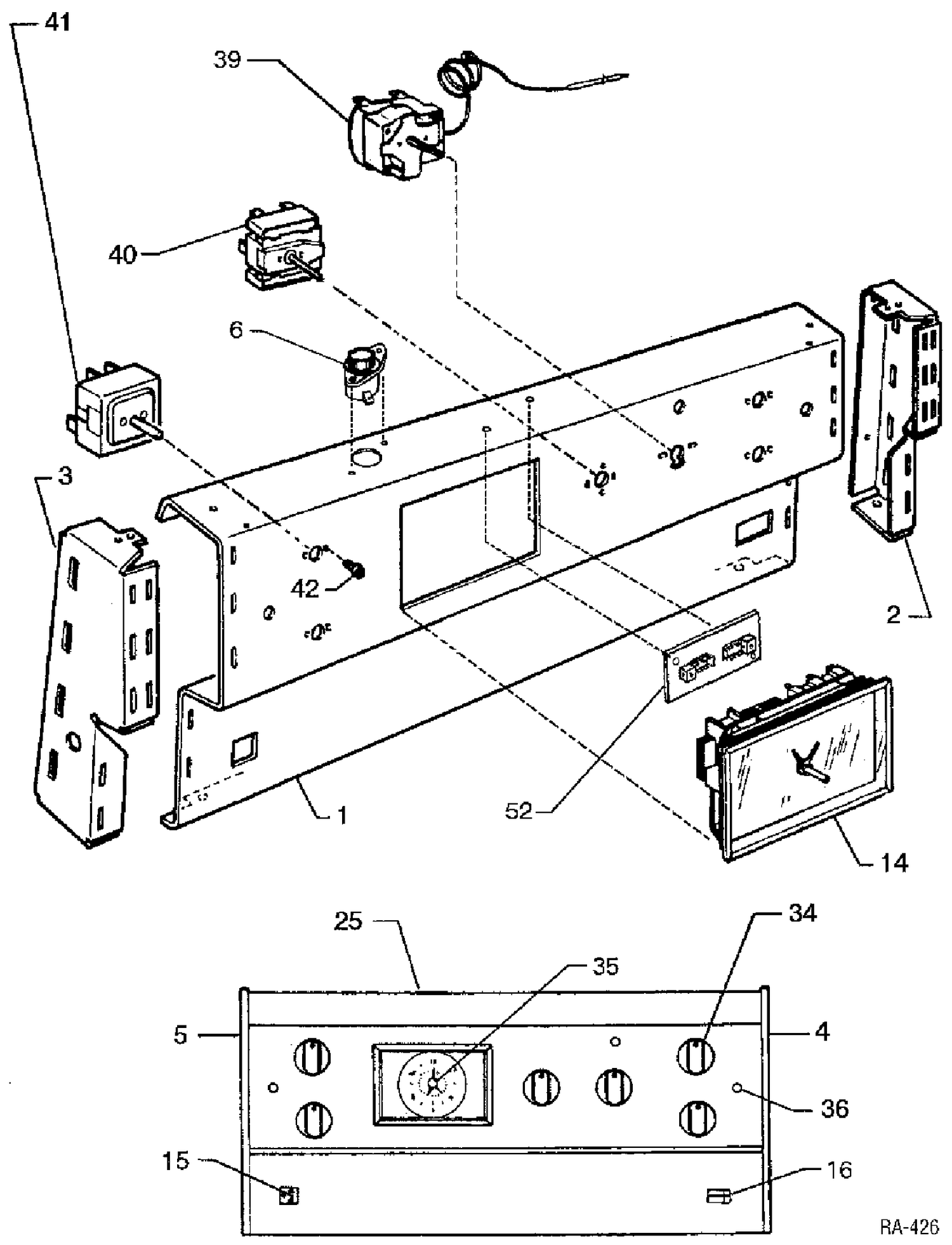 CONTROL PANEL Diagram and Parts List for CRMF2150SM-4  General Electric Range