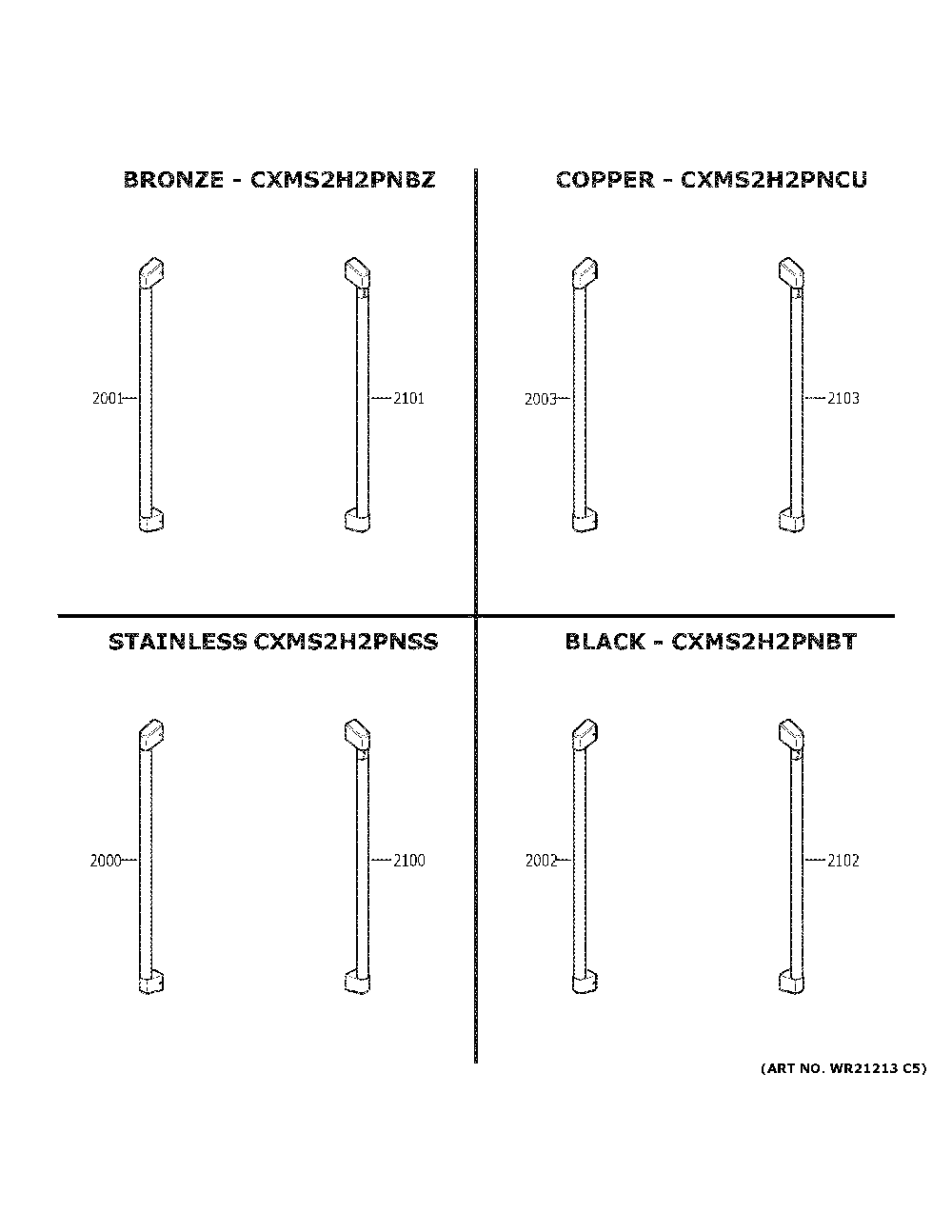 Cafe customization Diagram and Parts List for CZS22MP2NDS1  General Electric Refrigerator
