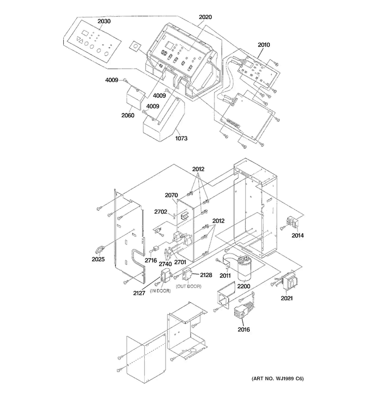 Control Parts Diagram and Parts List for AZ41E12EAPW2  General Electric Air Conditioner