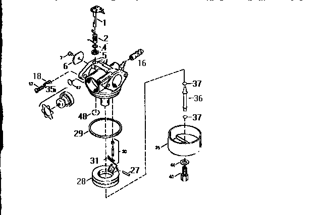 Carburetor Diagram and Parts List for WWA9835SALWW  General Electric Washer