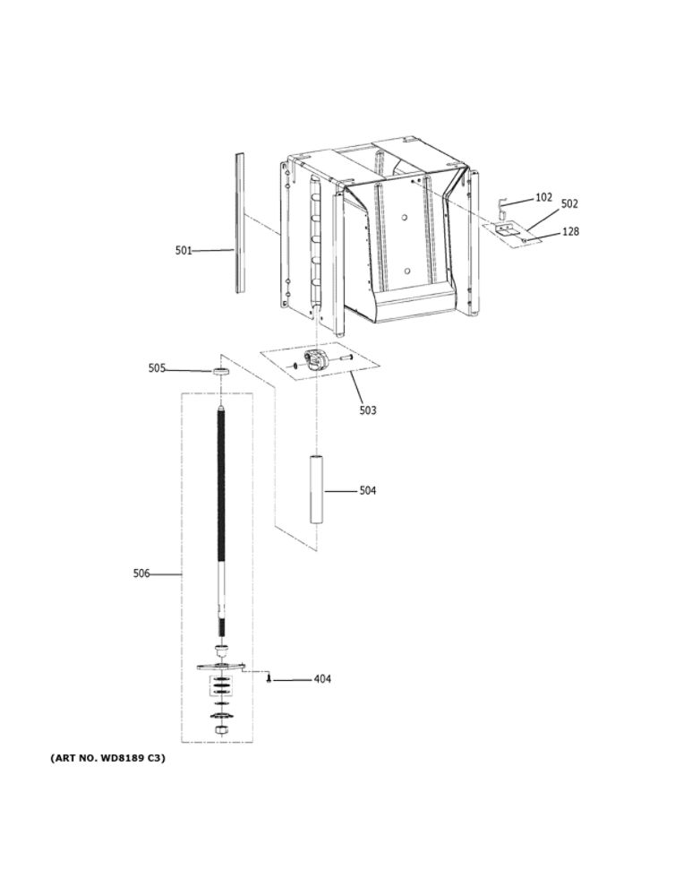 Powerscrew And Ram Parts Diagram and Parts List for UCG1680LSS  General Electric Trash Compactor