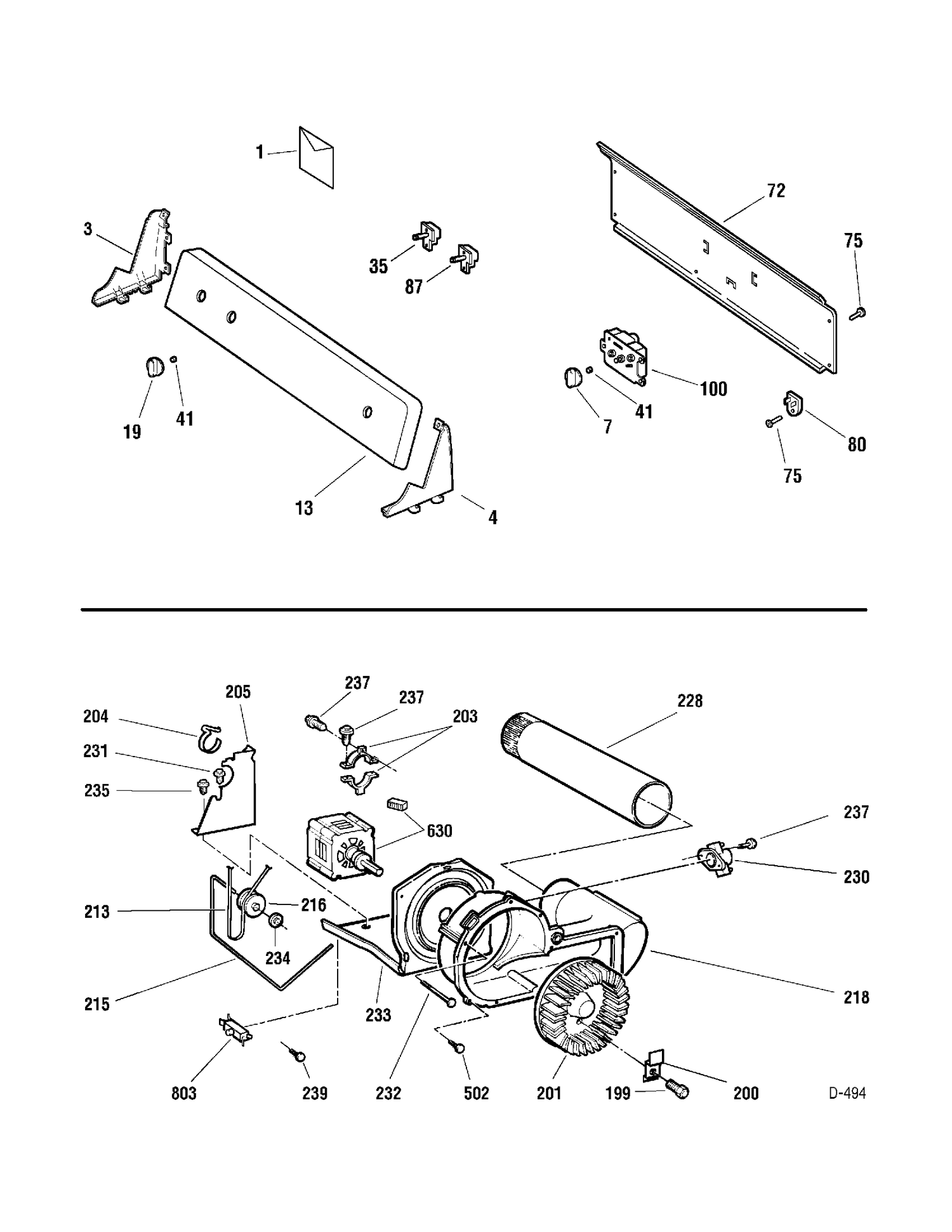 CONTROL PANEL Diagram and Parts List for PBXR473EH0WW  General Electric Dryer