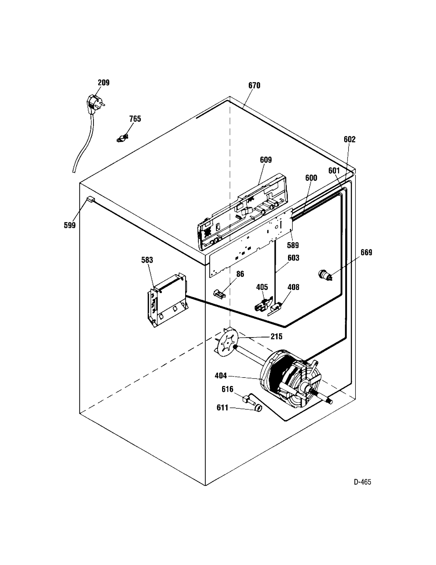 MOTOR & ELECTRICAL Diagram and Parts List for RCKH315EH0WW  General Electric Dryer