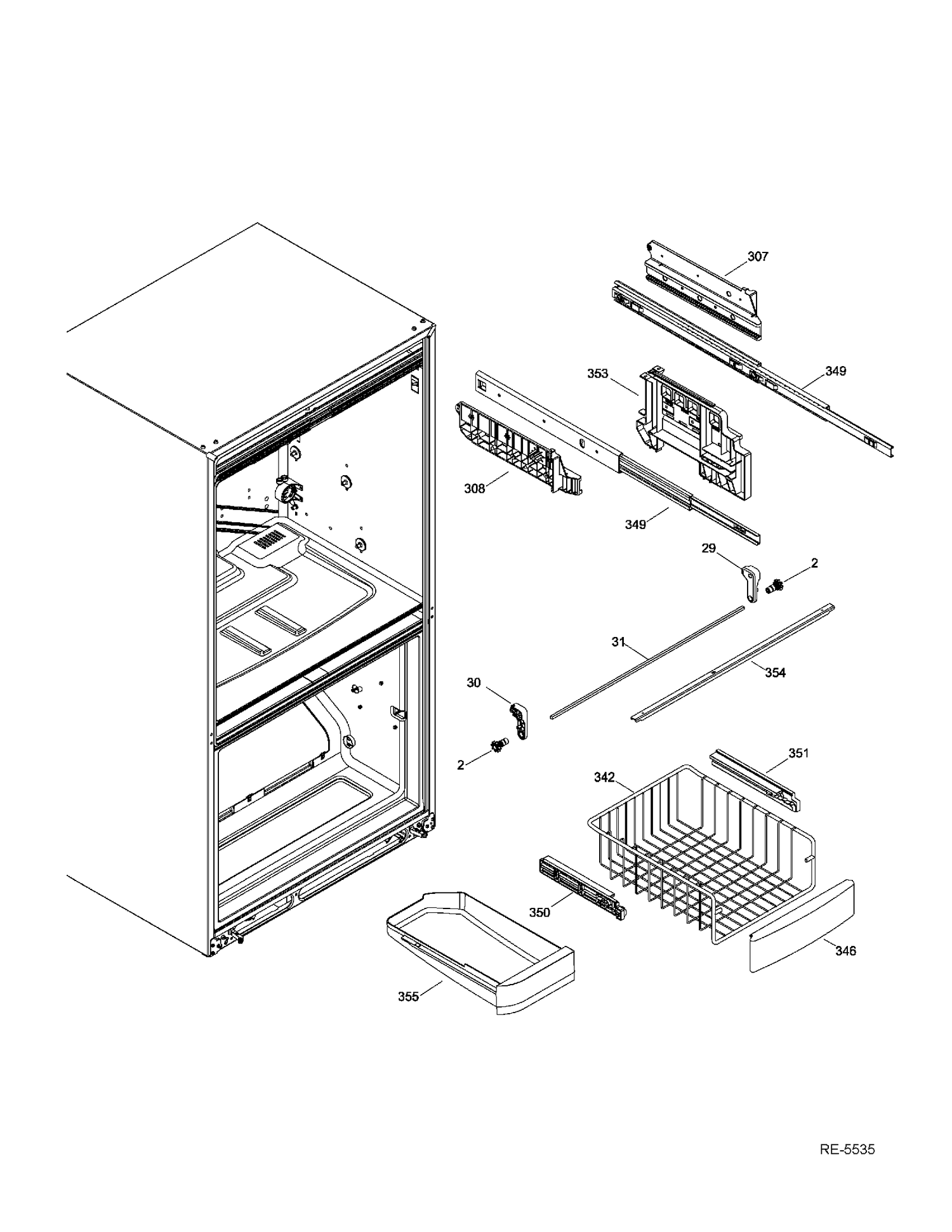 FZ BASKETS Diagram and Parts List for PNR20KGEAFBB  General Electric Refrigerator