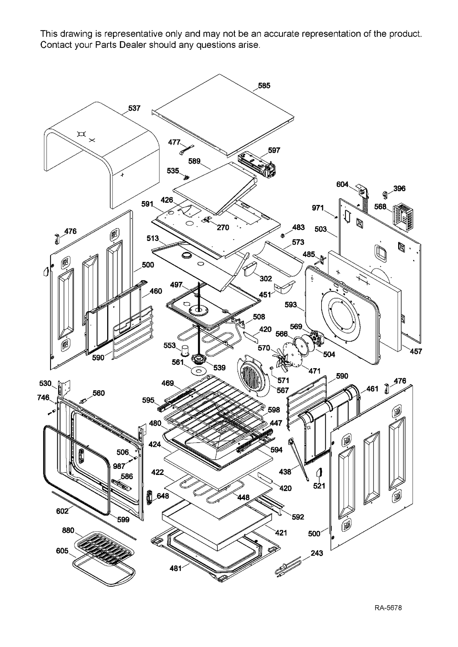 BODY PARTS Diagram and Parts List for MCRS20SF1SS  General Electric Range