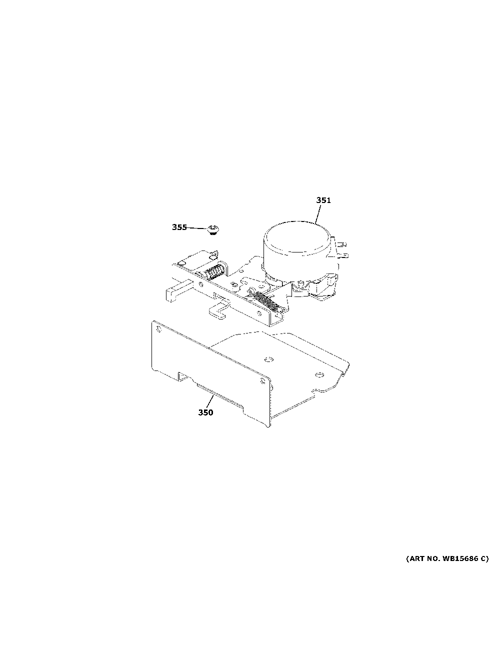Door Lock Diagram and Parts List for ZDP486NDT1SS  General Electric Range