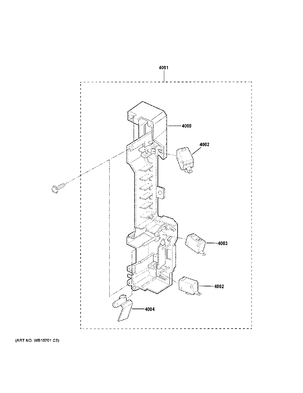 Latch Board Parts Diagram and Parts List for CVM517P2R1S1  General Electric Microwave