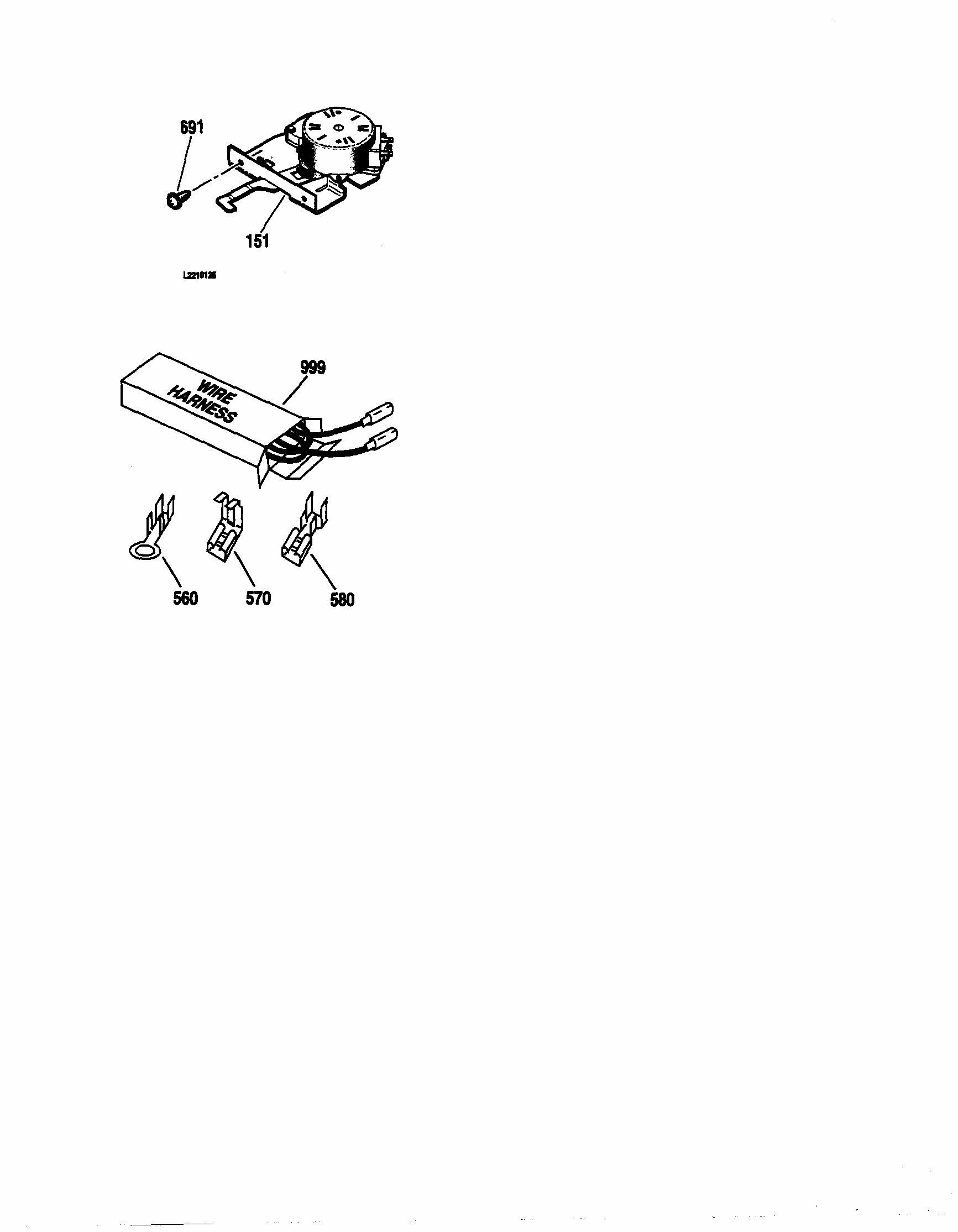 Lock/wire Harness Diagram and Parts List for 91147604100  Kenmore Wall Oven