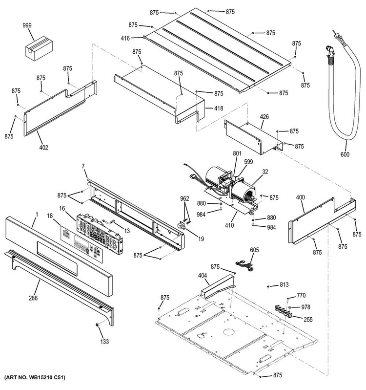 Control Panel Diagram and Parts List for JT3000DF4BB  General Electric Wall Oven