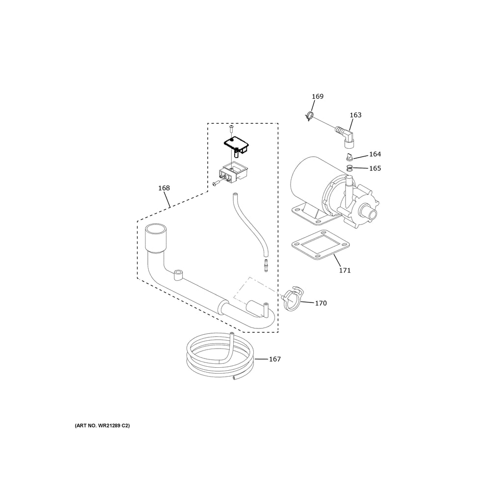 Upk4 - Pump Kit Diagram and Parts List for UCC15NPRDII  General Electric Ice Maker