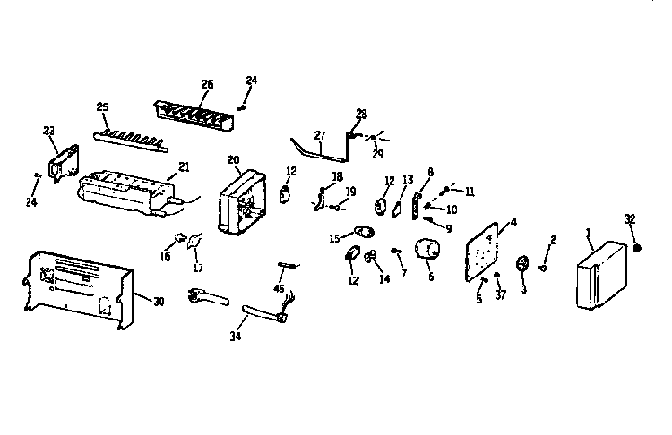 Icemaker Wr30x0315 Diagram and Parts List for WR30X0315  General Electric Ice Maker