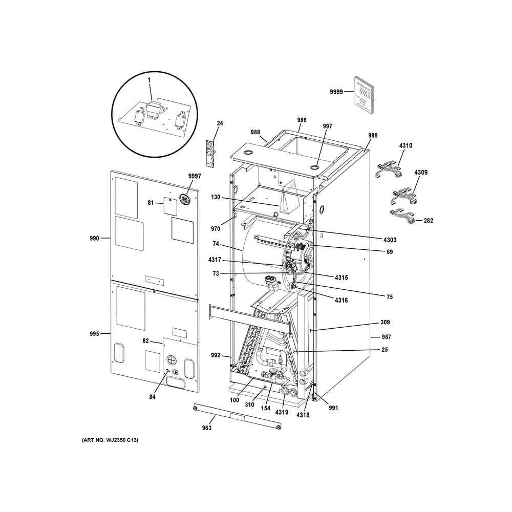 Room Air Conditioner Diagram and Parts List for NAM36V2TA5S71  General Electric Air Conditioner