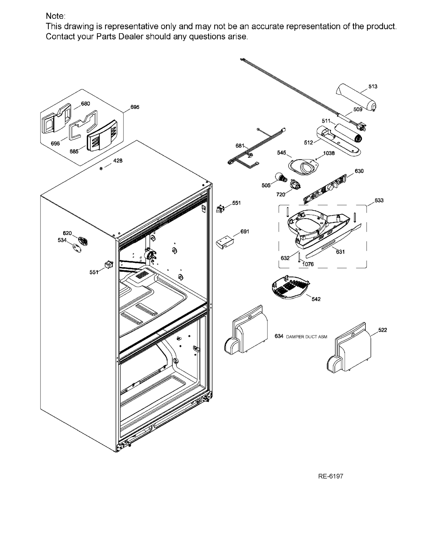 FF FUNCTIONAL PARTS Diagram and Parts List for PNR20KSEBFES  General Electric Refrigerator