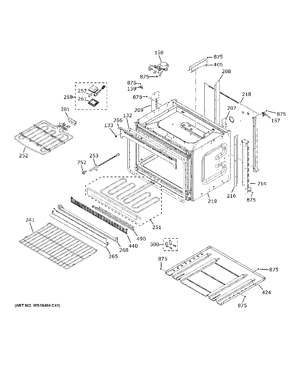 Lower Oven Diagram and Parts List for JKD3000SN3SS  General Electric Wall Oven