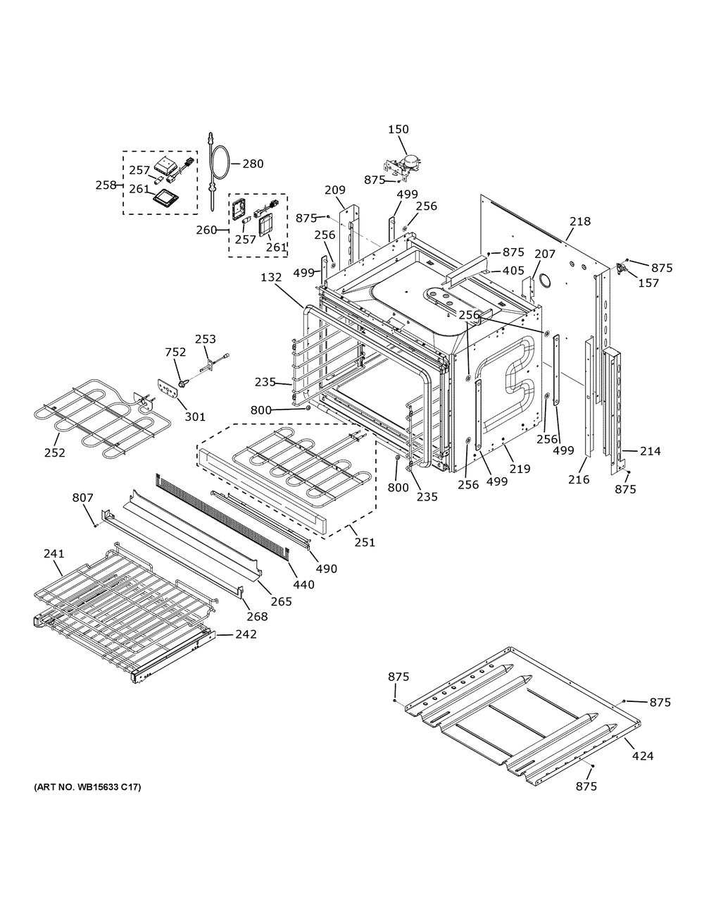 Lower Oven Diagram and Parts List for ZKD90DPSN3SS  General Electric Wall Oven