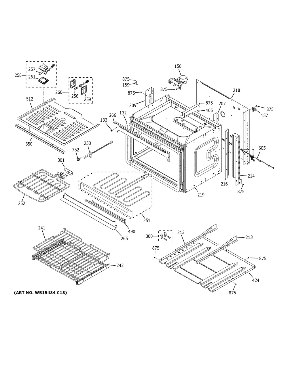 Lower Oven Diagram and Parts List for CTD70DP2N1S1  General Electric Range