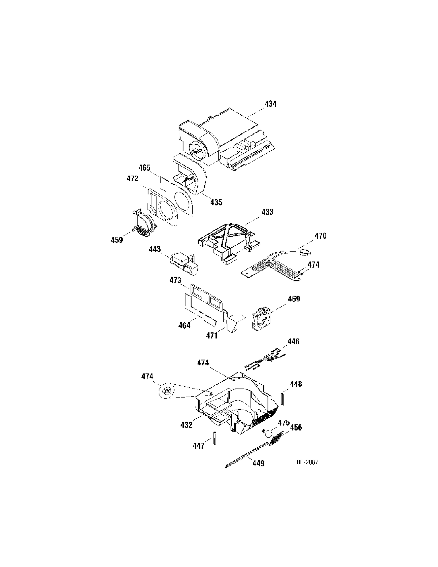 QUICK CHILL Diagram and Parts List for PSR26RSWASS  General Electric Refrigerator