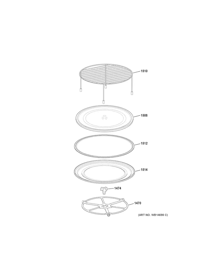 Interior Parts Diagram and Parts List for CSB9120SJ1SS  General Electric Microwave