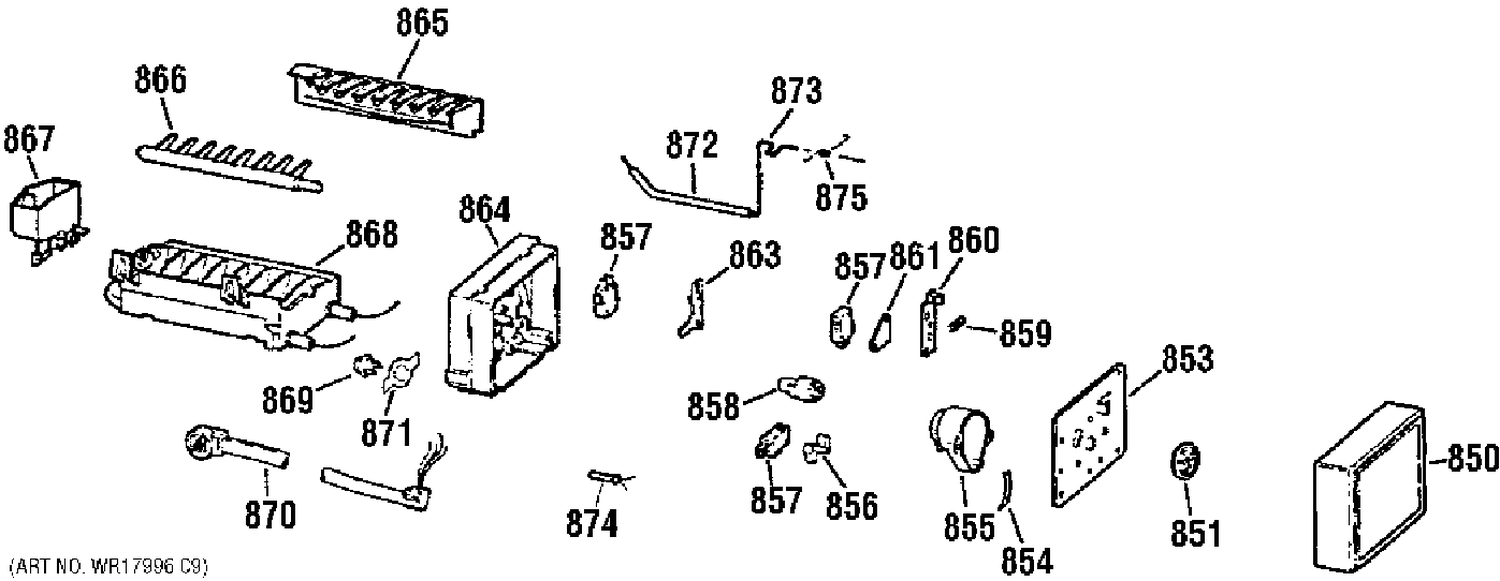 ICE MAKER KIT Diagram and Parts List for WR30X327  General Electric Refrigerator