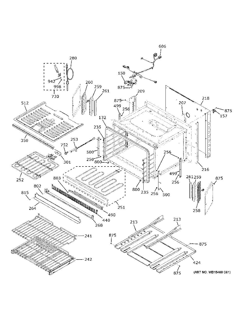 Lower Oven Diagram and Parts List for ZTDX1DSSN2SS  General Electric Wall Oven