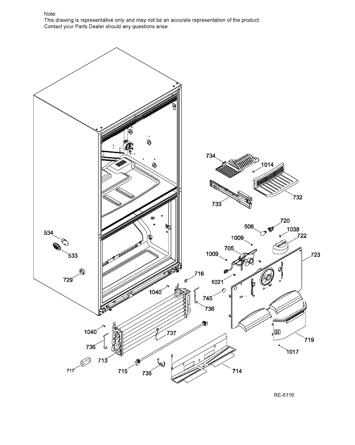 FZ FUNCTIONAL PARTS Diagram and Parts List for PDR20KMHBRES  General Electric Refrigerator