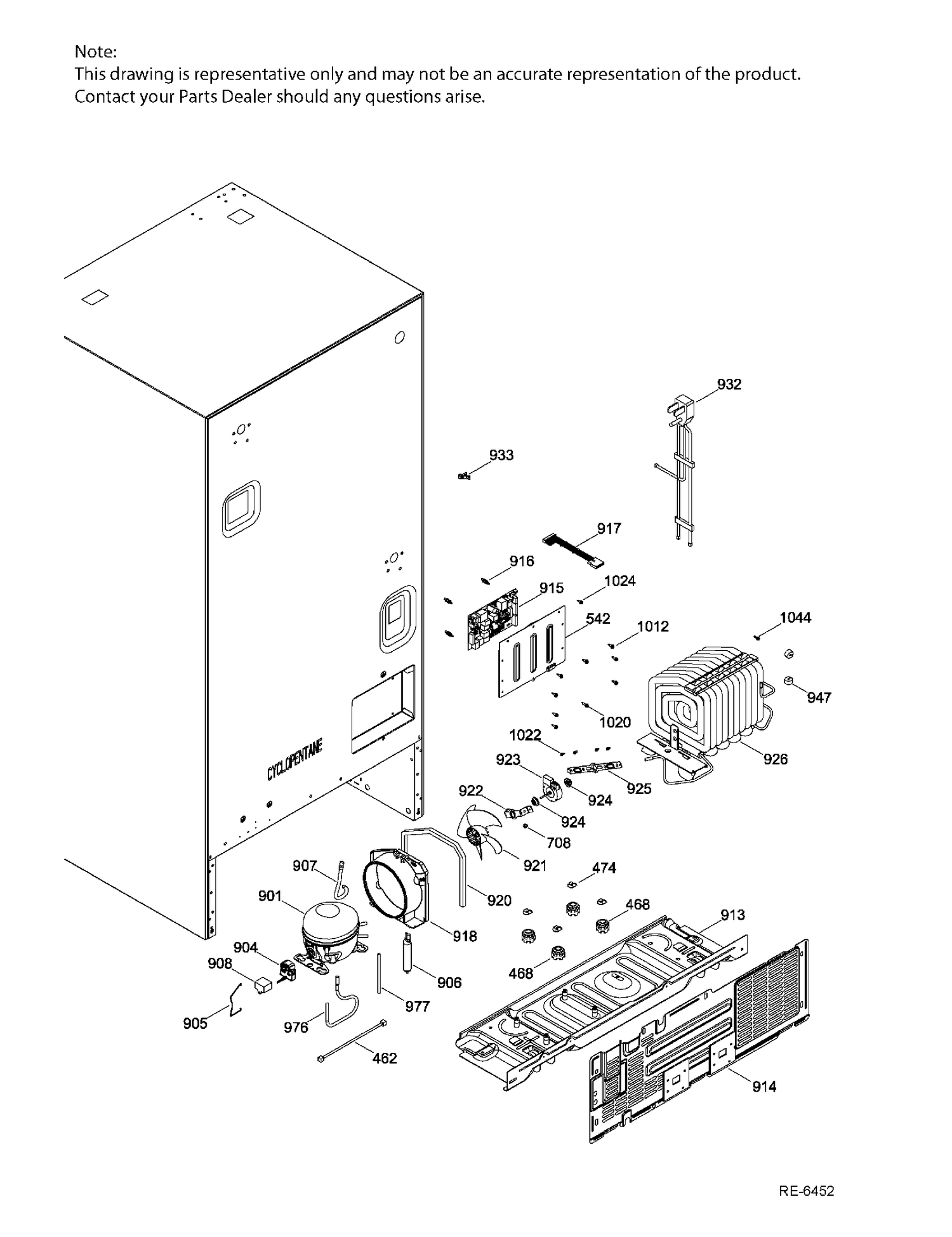SEAL SYSTEM & MOTHERBOARD Diagram and Parts List for GNE25DSKAKSS  General Electric Refrigerator