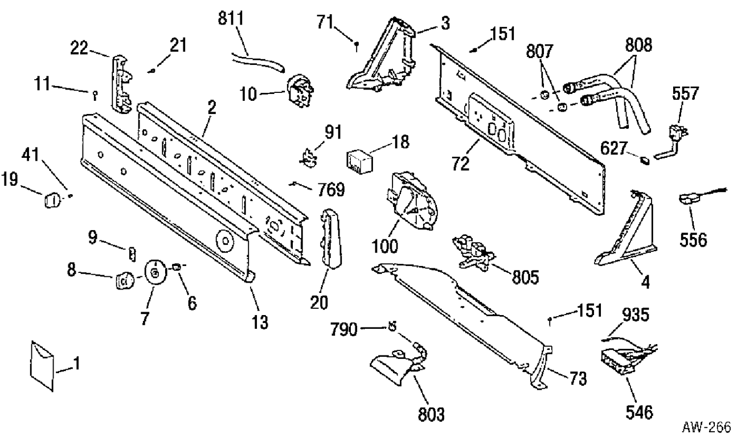 CONTROL GROUP Diagram and Parts List for MNXR1070A0WW  General Electric Washer
