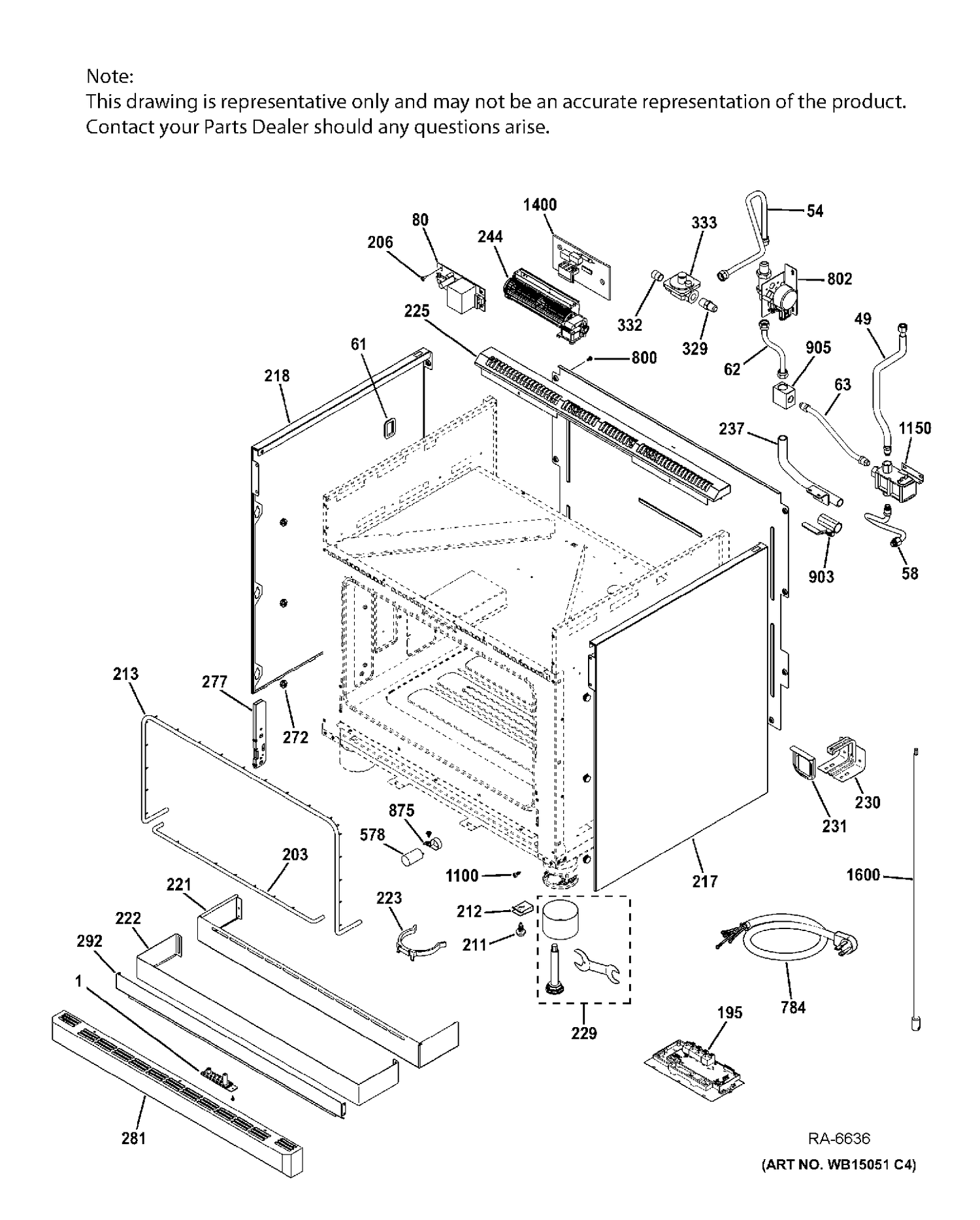 BODY PARTS Diagram and Parts List for ZGP364NDR5SS  General Electric Range