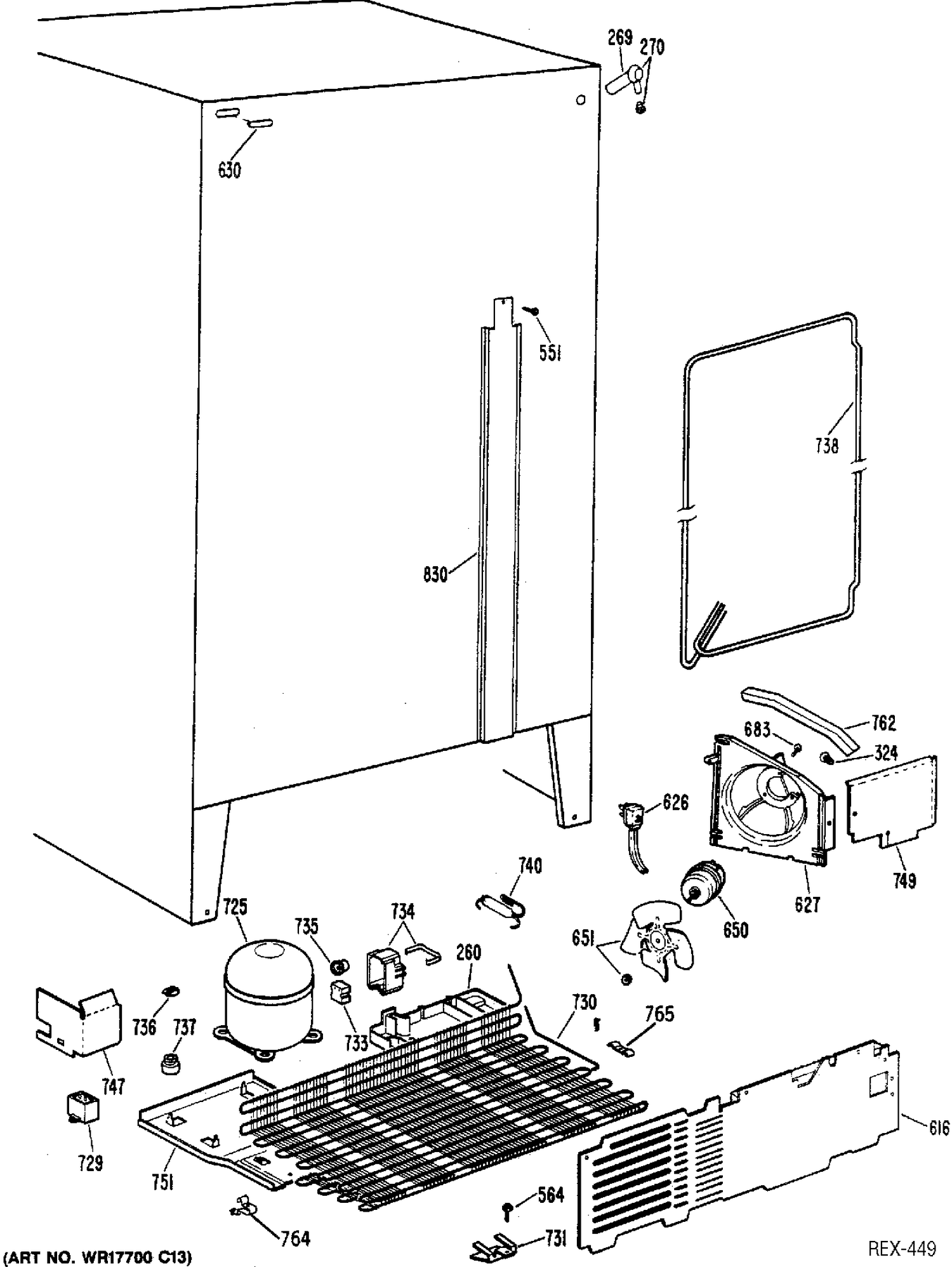 SYSTEM GROUP Diagram and Parts List for MRSX20BASBAD  General Electric Refrigerator