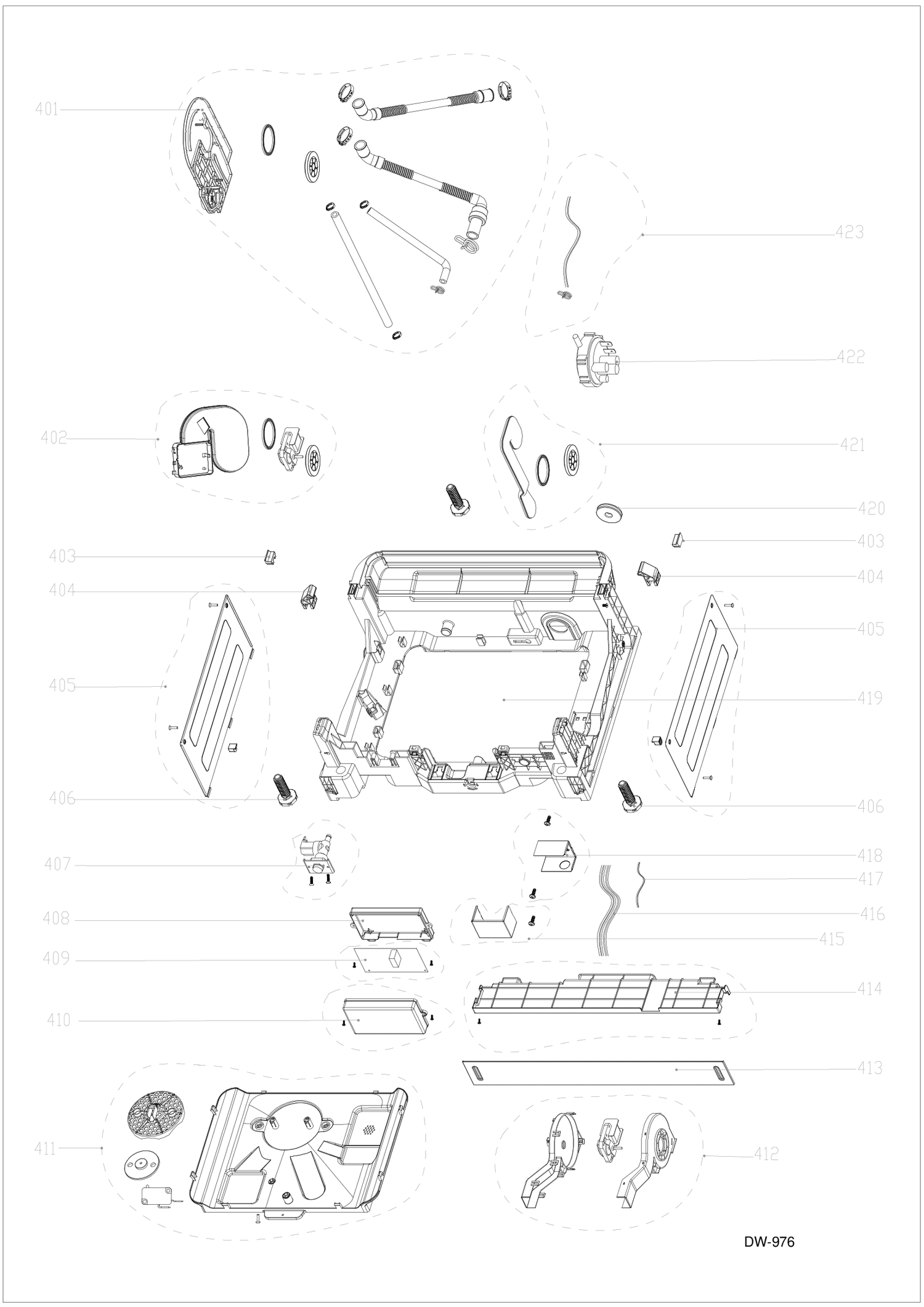 BODY PARTS 2 Diagram and Parts List for GDT650SSF0SS  General Electric Dishwasher