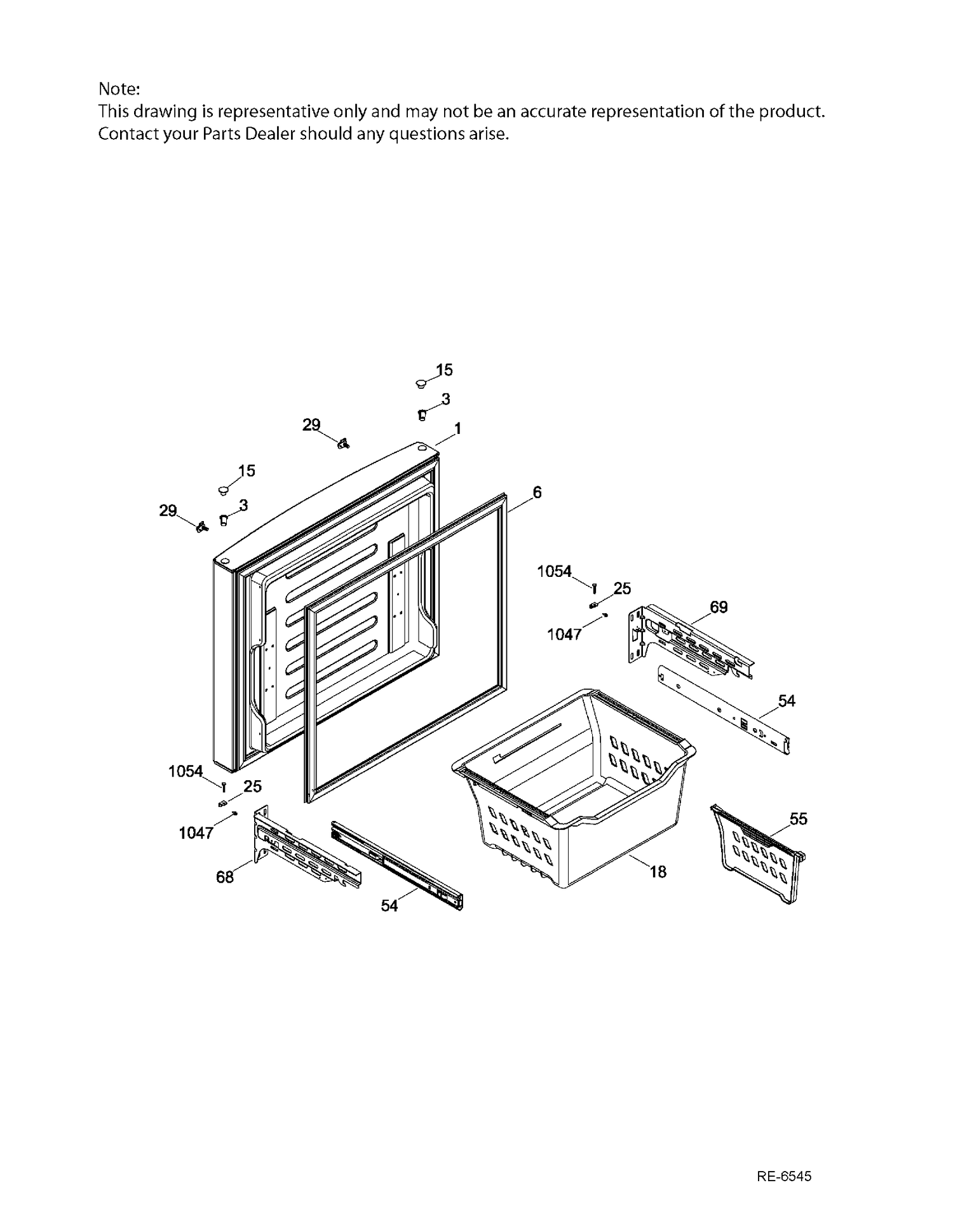 FZ DOOR Diagram and Parts List for GDE21ESKBRSS  General Electric Refrigerator