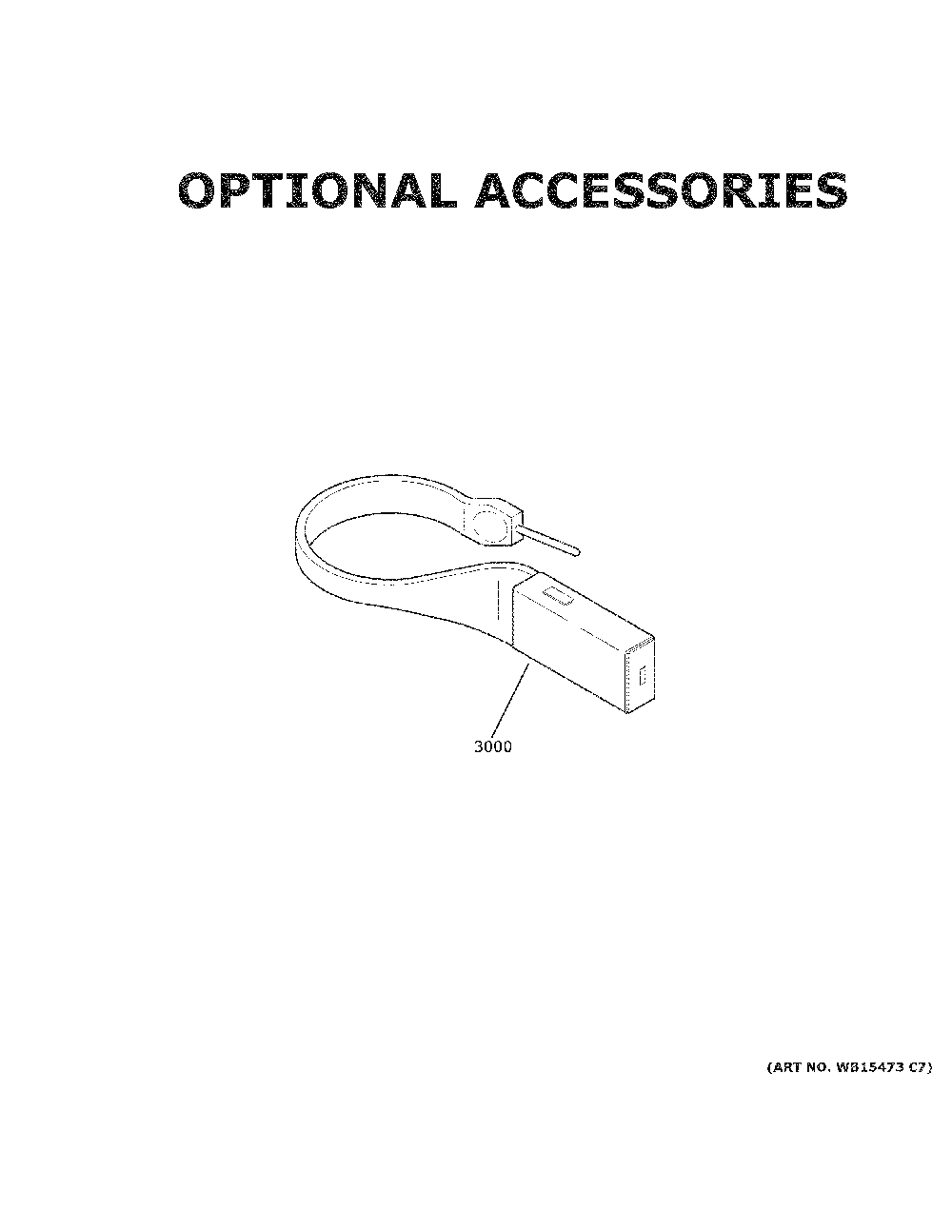 Optional Accessories Diagram and Parts List for CHS900M2N2S5  General Electric Range