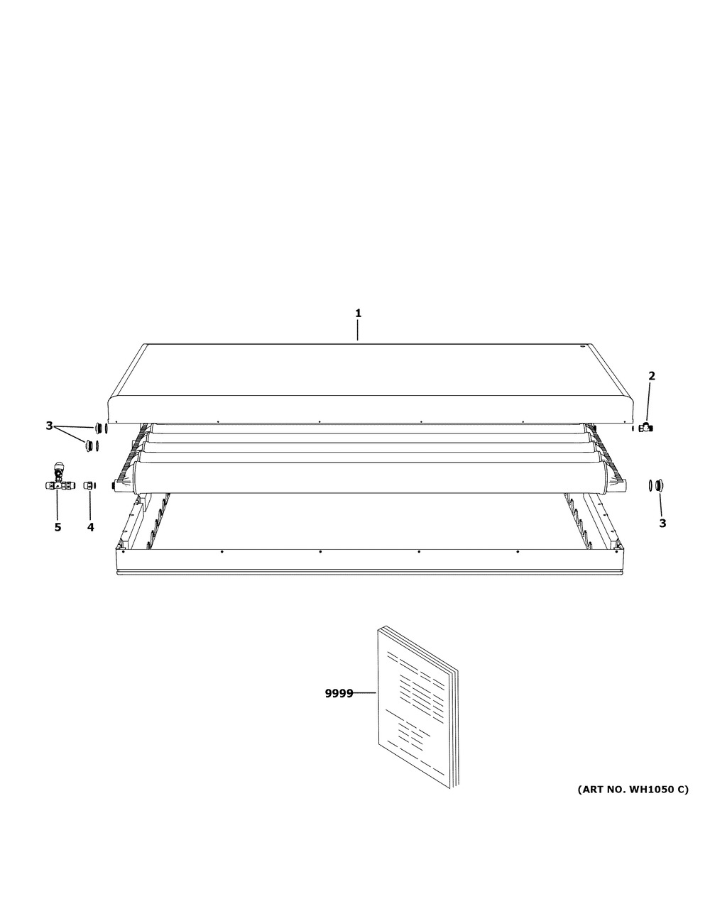 Water Heater Assembly Diagram and Parts List for GT50C10BAM01  General Electric Water Heater