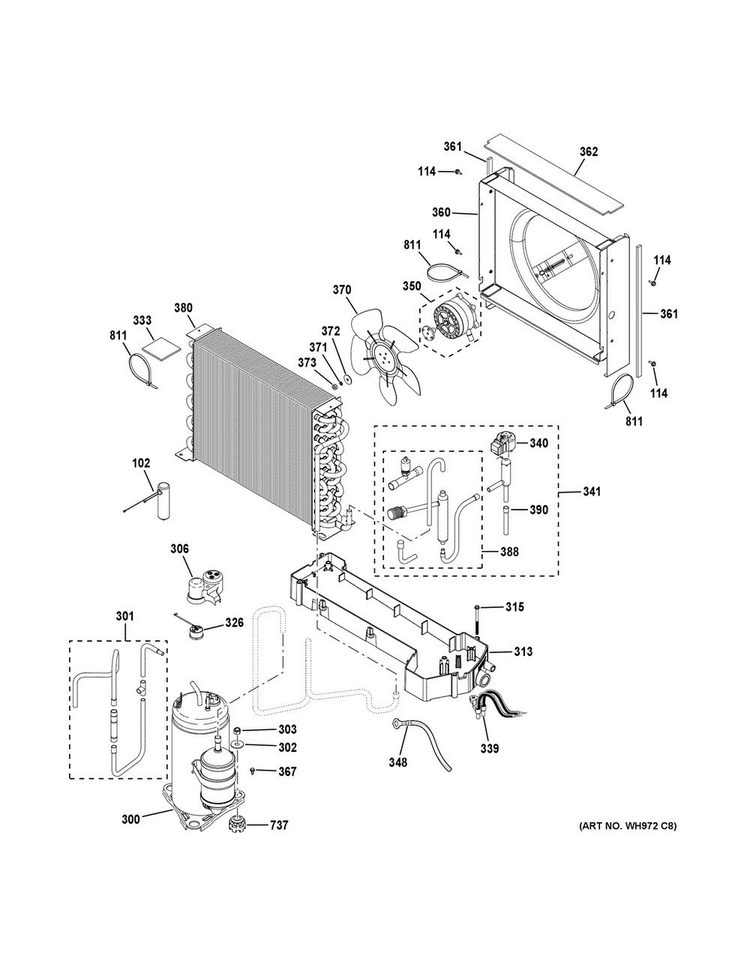Unit Parts Diagram and Parts List for BEH50DCEJSBB  General Electric Water Heater