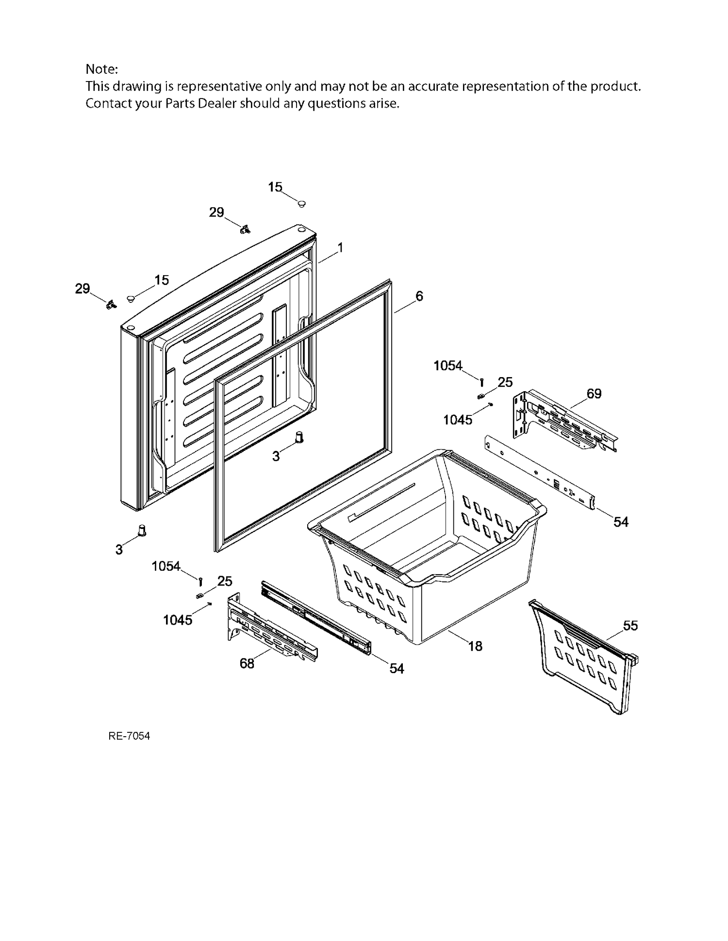 FZ DOOR Diagram and Parts List for PNE21KGKBKWW  General Electric Refrigerator
