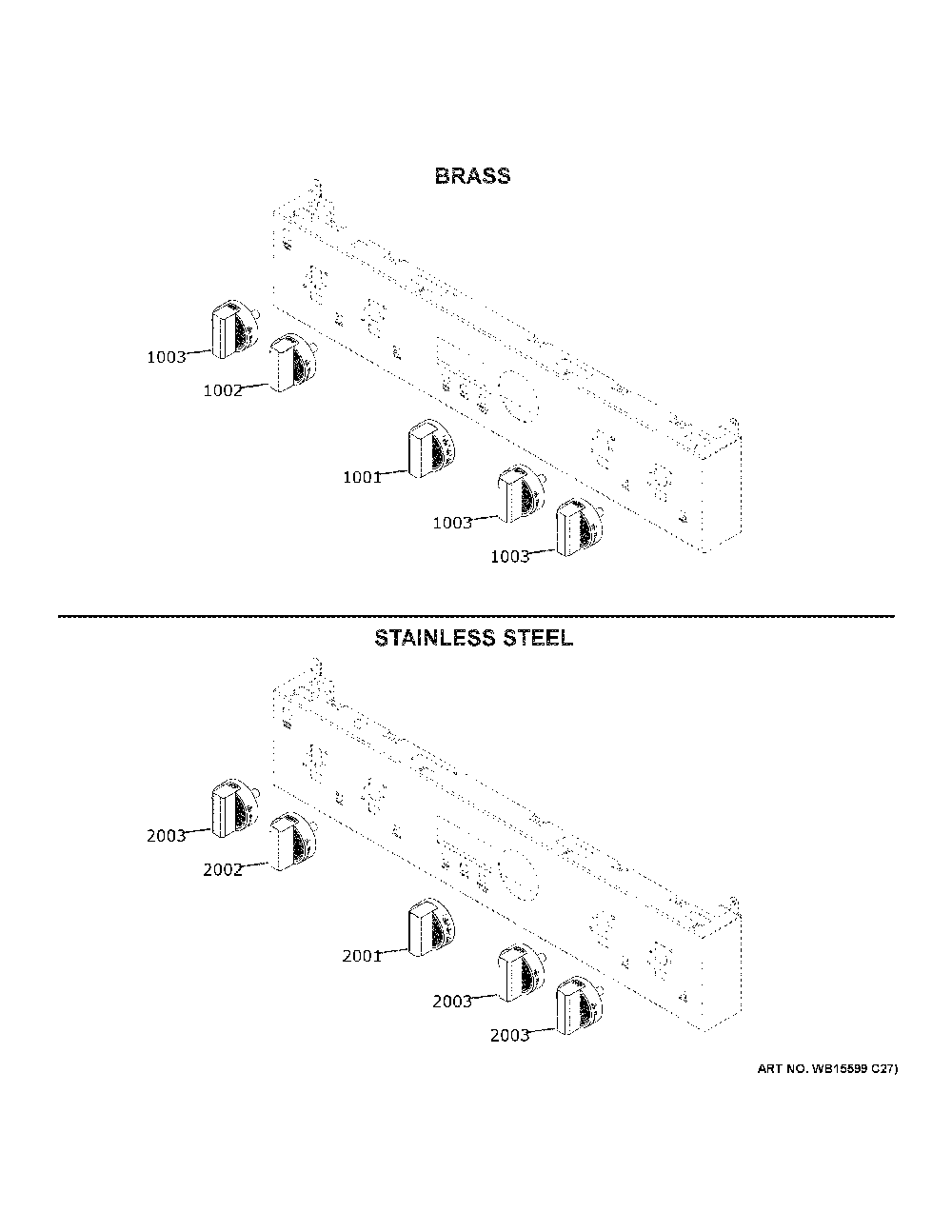 Monogram Customization Diagram and Parts List for ZDP304NT1SS  General Electric Range