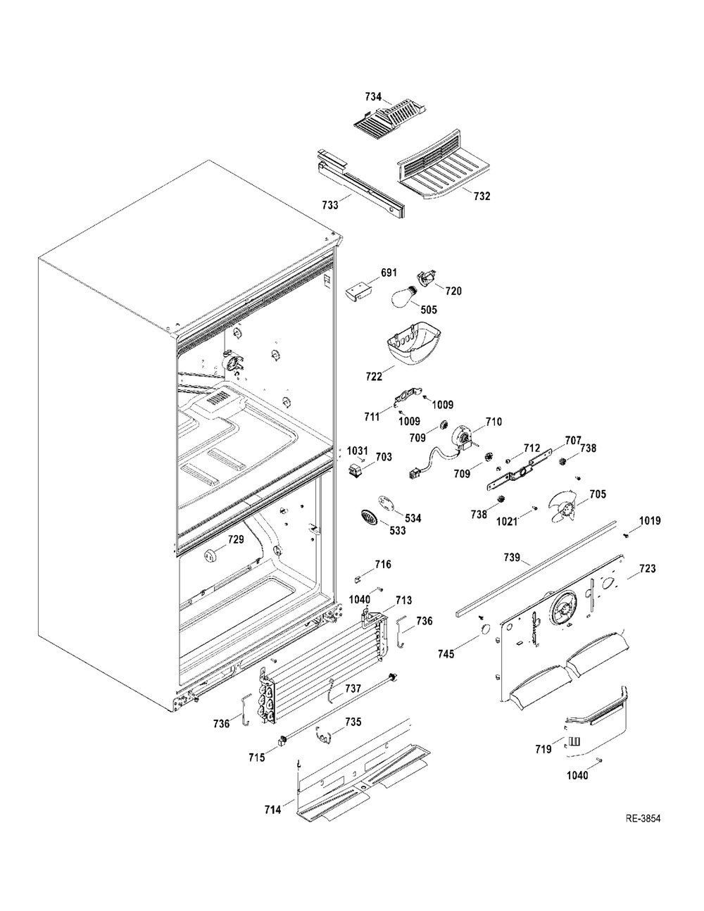 Functional Parts Fz Diagram and Parts List for GFRS2KBYCS  General Electric Refrigerator