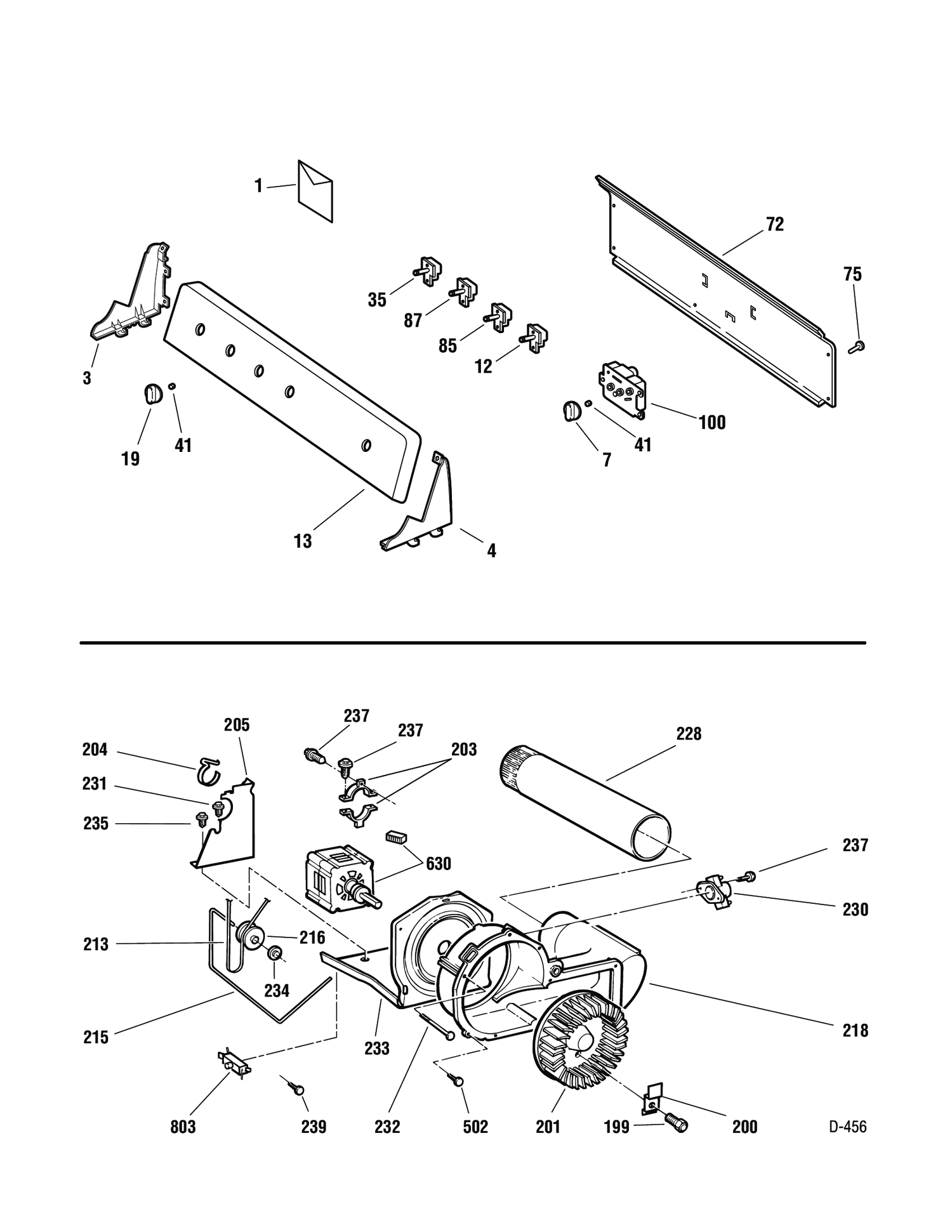 CONTROL PANEL Diagram and Parts List for PDSR483GH0WW  General Electric Dryer