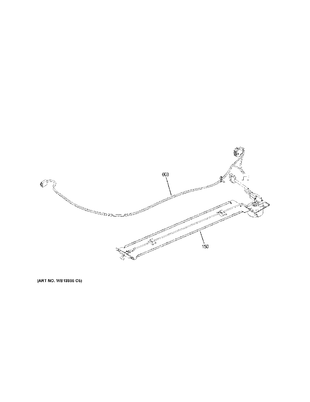 Door lock Diagram and Parts List for PCB980SJ5SS  General Electric Range