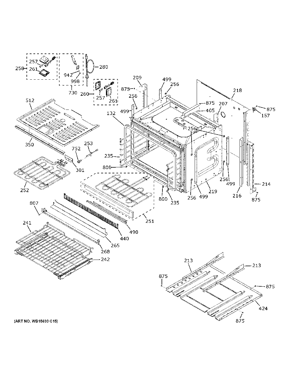Lower Oven Diagram and Parts List for ZTD90DSSN2SS  General Electric Wall Oven