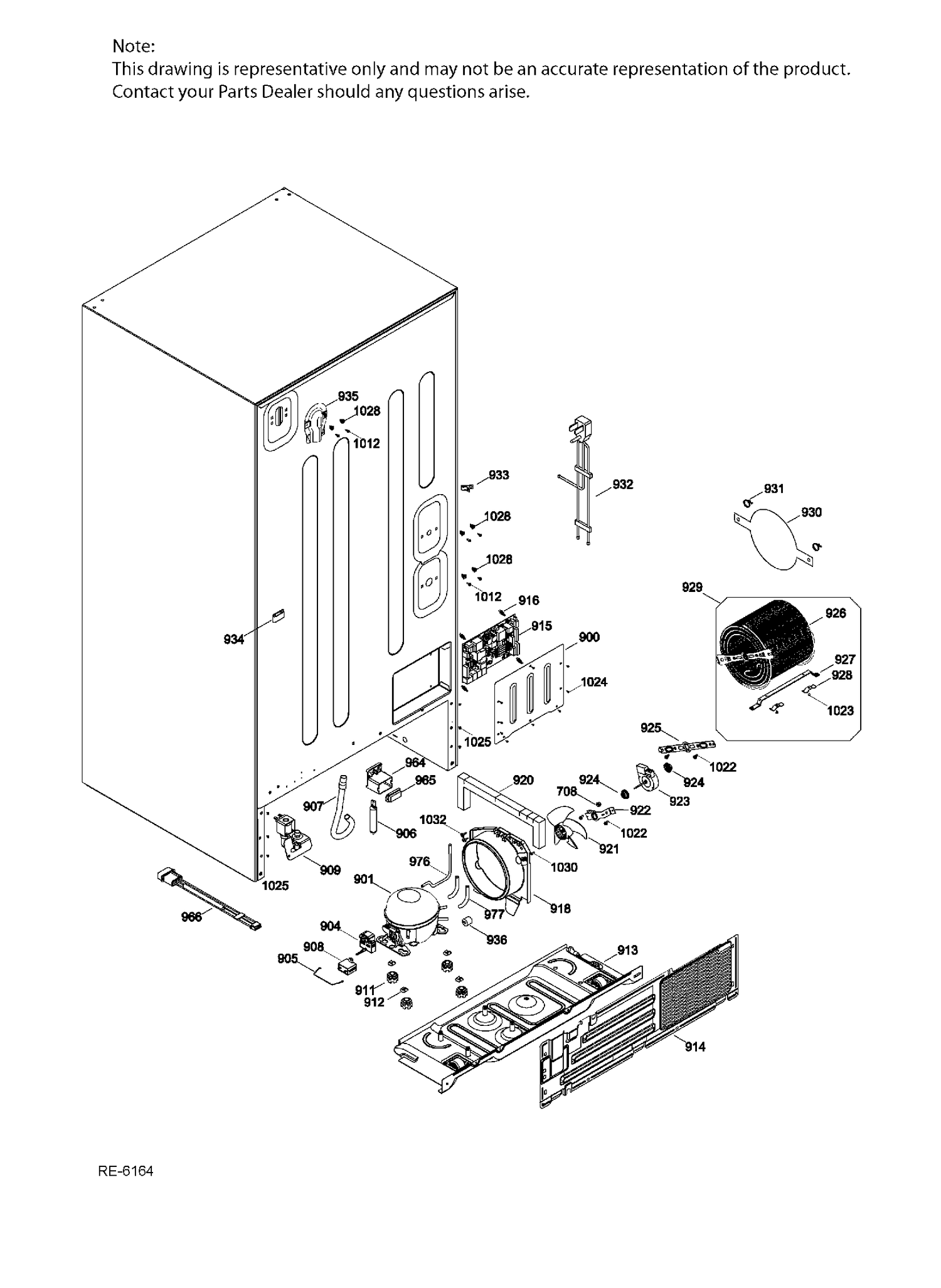 SEALED SYSTEM & MOTHERBOARD Diagram and Parts List for PNR20KGEBFBB  General Electric Refrigerator