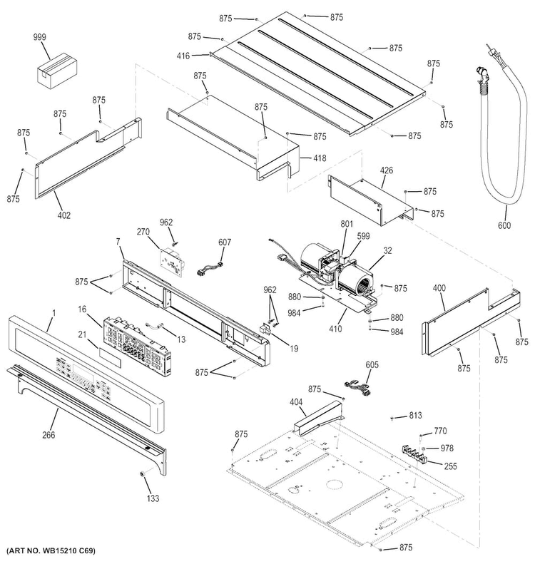 Control Panel Diagram and Parts List for JT5500SF3SS  General Electric Wall Oven