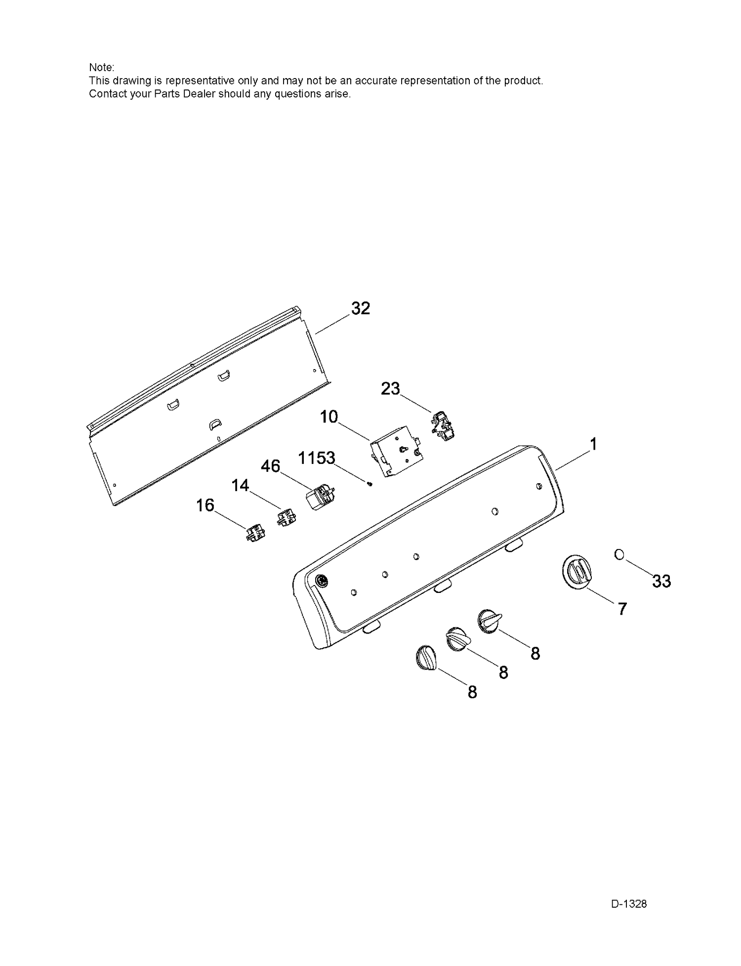 CONTROL SYSTEM Diagram and Parts List for GTMP280GD6WW  General Electric Dryer