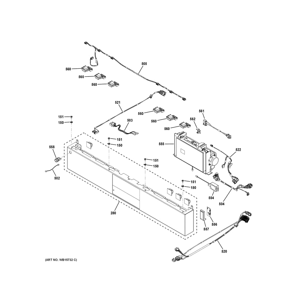 Contrl Panel Diagram and Parts List for ZHP365ETV2SS  General Electric Wall Oven