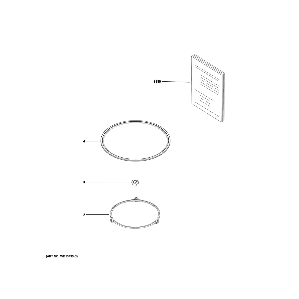 Microwave Diagram and Parts List for JES1095DR1BB  General Electric Microwave